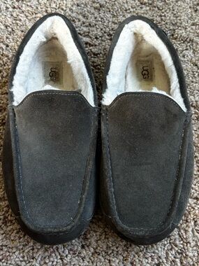 UGG Men's Slate Suede Shearling-Lined Slippers